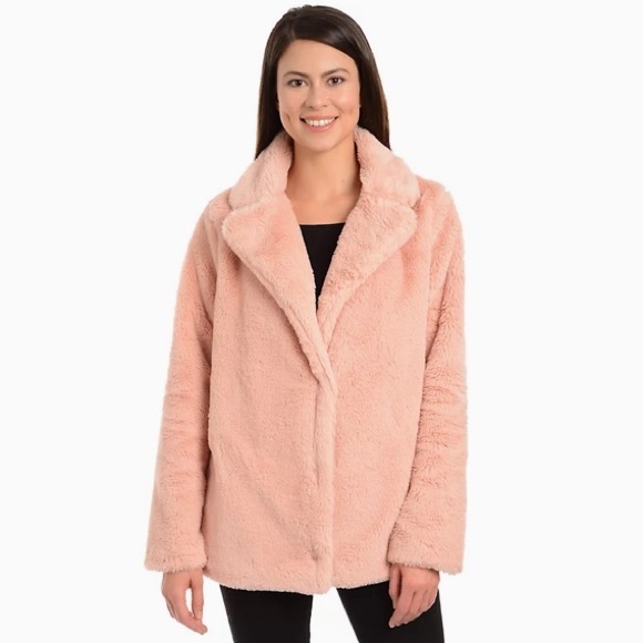 Fleet Street Faux Fur Reversible Short Coat - Picture 1 of 6